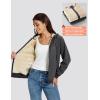 image:imageMAGCOMSEN Womens Zip Up Hoodies Sherpa Fleece Lined Sweatshirts Hooded Winter Coat Thick Warm Jackets Casual Cold WeatherGray