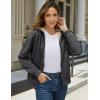image:imageMAGCOMSEN Womens Zip Up Hoodies Sherpa Fleece Lined Sweatshirts Hooded Winter Coat Thick Warm Jackets Casual Cold WeatherGray