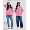 image:imageMAGCOMSEN Womens Zip Up Hoodies Sherpa Fleece Lined Sweatshirts Hooded Winter Coat Thick Warm Jackets Casual Cold WeatherHot Pink
