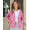 image:imageMAGCOMSEN Womens Zip Up Hoodies Sherpa Fleece Lined Sweatshirts Hooded Winter Coat Thick Warm Jackets Casual Cold WeatherHot Pink