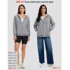 image:imageMAGCOMSEN Womens Zip Up Hoodies Sherpa Fleece Lined Sweatshirts Hooded Winter Coat Thick Warm Jackets Casual Cold WeatherLight Gray