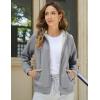 image:imageMAGCOMSEN Womens Zip Up Hoodies Sherpa Fleece Lined Sweatshirts Hooded Winter Coat Thick Warm Jackets Casual Cold WeatherLight Gray
