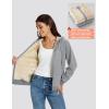 image:imageMAGCOMSEN Womens Zip Up Hoodies Sherpa Fleece Lined Sweatshirts Hooded Winter Coat Thick Warm Jackets Casual Cold WeatherLight Gray