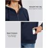 image:imageMAGCOMSEN Womens Zip Up Hoodies Sherpa Fleece Lined Sweatshirts Hooded Winter Coat Thick Warm Jackets Casual Cold WeatherNavy
