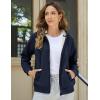 image:imageMAGCOMSEN Womens Zip Up Hoodies Sherpa Fleece Lined Sweatshirts Hooded Winter Coat Thick Warm Jackets Casual Cold WeatherNavy