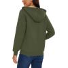 image:imageMAGCOMSEN Womens Zip Up Hoodies Sherpa Lined Fleece Thermal Jacket Full Zip Winter Warm Casual Thick Coats PocketsArmy Green