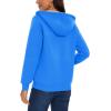 image:imageMAGCOMSEN Womens Zip Up Hoodies Sherpa Lined Fleece Thermal Jacket Full Zip Winter Warm Casual Thick Coats PocketsAzure