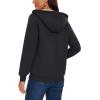 image:imageMAGCOMSEN Womens Zip Up Hoodies Sherpa Lined Fleece Thermal Jacket Full Zip Winter Warm Casual Thick Coats PocketsBlack