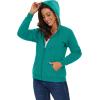 image:imageMAGCOMSEN Womens Zip Up Hoodies Sherpa Lined Fleece Thermal Jacket Full Zip Winter Warm Casual Thick Coats PocketsEmerald Green