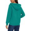 image:imageMAGCOMSEN Womens Zip Up Hoodies Sherpa Lined Fleece Thermal Jacket Full Zip Winter Warm Casual Thick Coats PocketsEmerald Green