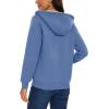 image:imageMAGCOMSEN Womens Zip Up Hoodies Sherpa Lined Fleece Thermal Jacket Full Zip Winter Warm Casual Thick Coats PocketsGrey Blue