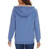 image:imageMAGCOMSEN Womens Zip Up Hoodies Sherpa Lined Fleece Thermal Jacket Full Zip Winter Warm Casual Thick Coats PocketsGrey Blue
