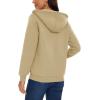 image:imageMAGCOMSEN Womens Zip Up Hoodies Sherpa Lined Fleece Thermal Jacket Full Zip Winter Warm Casual Thick Coats PocketsKhaki