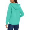 image:imageMAGCOMSEN Womens Zip Up Hoodies Sherpa Lined Fleece Thermal Jacket Full Zip Winter Warm Casual Thick Coats PocketsMint Green