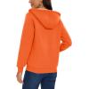 image:imageMAGCOMSEN Womens Zip Up Hoodies Sherpa Lined Fleece Thermal Jacket Full Zip Winter Warm Casual Thick Coats PocketsOrange