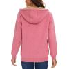 image:imageMAGCOMSEN Womens Zip Up Hoodies Sherpa Lined Fleece Thermal Jacket Full Zip Winter Warm Casual Thick Coats PocketsPink