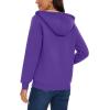 image:imageMAGCOMSEN Womens Zip Up Hoodies Sherpa Lined Fleece Thermal Jacket Full Zip Winter Warm Casual Thick Coats PocketsPurple