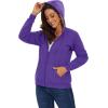 image:imageMAGCOMSEN Womens Zip Up Hoodies Sherpa Lined Fleece Thermal Jacket Full Zip Winter Warm Casual Thick Coats PocketsPurple
