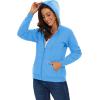 image:imageMAGCOMSEN Womens Zip Up Hoodies Sherpa Lined Fleece Thermal Jacket Full Zip Winter Warm Casual Thick Coats PocketsSky Blue