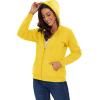 image:imageMAGCOMSEN Womens Zip Up Hoodies Sherpa Lined Fleece Thermal Jacket Full Zip Winter Warm Casual Thick Coats PocketsYellow