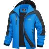 image:imageMAGCOMSEN Mens Waterproof Rain Jacket with Hood Windbreaker 4 Pockets Raincoat for Hiking Camping Fishing Travel
