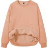 image:imageMAGCOMSEN Womens Fleece Lined Sweatshirt Crewneck Cotton Pullover Fall Winter Casual Long Sleeve Warm Soft TopsApricot
