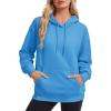 image:imageMAGCOMSEN Womens Hoodies Fleece Sherpa Lined Pullover Winter Warm Trendy Hooded Sweatshirt with PocketAzure