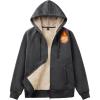 image:imageMAGCOMSEN Womens Zip Up Hoodies Sherpa Fleece Lined Sweatshirts Hooded Winter Coat Thick Warm Jackets Casual Cold WeatherGray