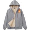 image:imageMAGCOMSEN Womens Zip Up Hoodies Sherpa Fleece Lined Sweatshirts Hooded Winter Coat Thick Warm Jackets Casual Cold WeatherLight Gray