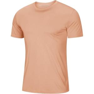 image:imageMAGCOMSEN Mens Short Sleeve UPF 50 TShirt Quick Dry Workout Athletic Running Swim Tops Tee Rash Guard Performance ShirtsApricot