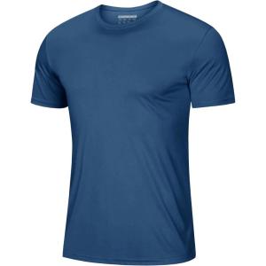 image:imageMAGCOMSEN Mens Short Sleeve UPF 50 TShirt Quick Dry Workout Athletic Running Swim Tops Tee Rash Guard Performance ShirtsBlue Grey