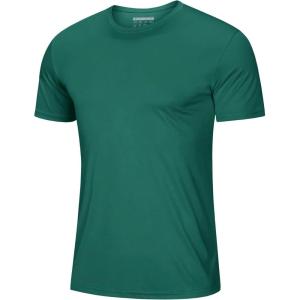 image:imageMAGCOMSEN Mens Short Sleeve UPF 50 TShirt Quick Dry Workout Athletic Running Swim Tops Tee Rash Guard Performance ShirtsEmerald Green