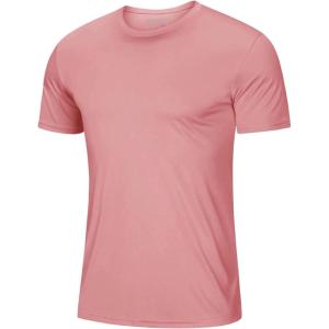 image:imageMAGCOMSEN Mens Short Sleeve UPF 50 TShirt Quick Dry Workout Athletic Running Swim Tops Tee Rash Guard Performance ShirtsGrey Pink