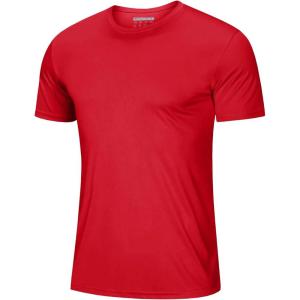 image:imageMAGCOMSEN Mens Short Sleeve UPF 50 TShirt Quick Dry Workout Athletic Running Swim Tops Tee Rash Guard Performance ShirtsTomato