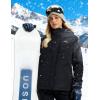 image:imageMAGCOMSEN Womens Ski Jacket Snow Winter Coat Waterproof Insulated Warm Fleece Thermal Skiing Jacket Windproof RaincoatBlack