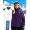 image:imageMAGCOMSEN Womens Ski Jacket Snow Winter Coat Waterproof Insulated Warm Fleece Thermal Skiing Jacket Windproof RaincoatDeeppurple