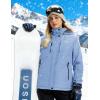 image:imageMAGCOMSEN Womens Ski Jacket Snow Winter Coat Waterproof Insulated Warm Fleece Thermal Skiing Jacket Windproof RaincoatLight Blue