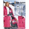 image:imageMAGCOMSEN Womens Ski Jacket Snow Winter Coat Waterproof Insulated Warm Fleece Thermal Skiing Jacket Windproof RaincoatRosered