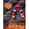 image:imageMAGCOMSEN Womens Ski Jacket Snow Winter Coat Waterproof Insulated Warm Fleece Thermal Skiing Jacket Windproof RaincoatRosered