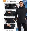 image:imageMAGCOMSEN Womens Ski Jacket Waterproof Insulated Warm Winter Coat Thermal Windproof Snow Jacket Fleece Lined RaincoatBlack