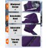 image:imageMAGCOMSEN Womens Ski Jacket Waterproof Insulated Warm Winter Coat Thermal Windproof Snow Jacket Fleece Lined RaincoatDeeppurple