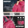 image:imageMAGCOMSEN Womens Ski Jacket Waterproof Insulated Warm Winter Coat Thermal Windproof Snow Jacket Fleece Lined RaincoatRosered