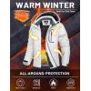 image:imageMAGCOMSEN Womens Ski Jacket Waterproof Insulated Warm Winter Coat Thermal Windproof Snow Jacket Fleece Lined RaincoatWhite