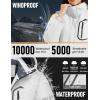 image:imageMAGCOMSEN Womens Ski Jacket Waterproof Insulated Warm Winter Coat Thermal Windproof Snow Jacket Fleece Lined RaincoatWhite