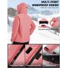 image:imageMAGCOMSEN Womens Winter Coat Ski Snow Jacket Fleece Lined Warm Waterproof Insulated Skiing Windbreaker Jacket with HoodAquared