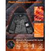 image:imageMAGCOMSEN Womens Winter Coat Ski Snow Jacket Fleece Lined Warm Waterproof Insulated Skiing Windbreaker Jacket with HoodBlack