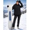 image:imageMAGCOMSEN Womens Winter Coat Ski Snow Jacket Fleece Lined Warm Waterproof Insulated Skiing Windbreaker Jacket with HoodBlack