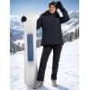 image:imageMAGCOMSEN Womens Winter Coat Ski Snow Jacket Fleece Lined Warm Waterproof Insulated Skiing Windbreaker Jacket with HoodCarbongrey
