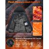 image:imageMAGCOMSEN Womens Winter Coat Ski Snow Jacket Fleece Lined Warm Waterproof Insulated Skiing Windbreaker Jacket with HoodCarbongrey