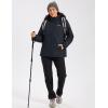 image:imageMAGCOMSEN Womens Winter Coat Ski Snow Jacket Fleece Lined Warm Waterproof Insulated Skiing Windbreaker Jacket with HoodCarbongrey